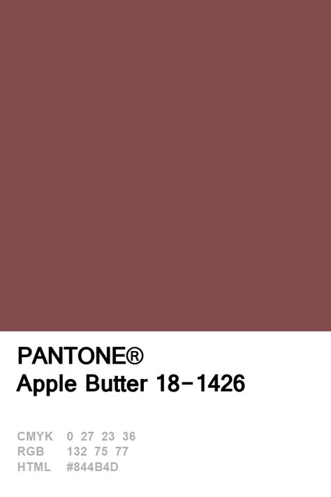 Pantone Apple Butter 18-1426 Colour of The Day 06 January Pantone Fall, Pantone 2016, Pantone Swatches, Pantone Palette, Pantone Colour Palettes, Deco Rose, Apple Butter, Color Inspo, Color Stories