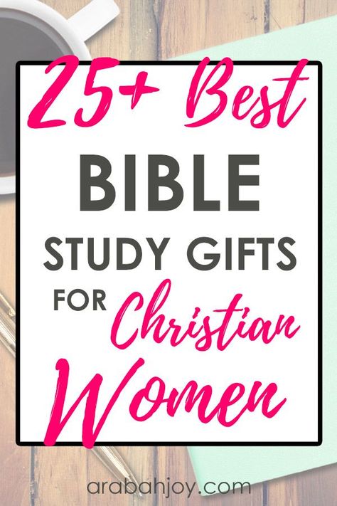 This Bible Study Gift Giving Guide is full of wonderful Christian gift giving ideas! These gift ideas for women are perfect for any occasion and will match any budget, too. Discover these Christian gift ideas to help her grow in faith and have a meaningful relationship with God! || Arabah Joy #giftsforher #giftsforherchristmas #giftideasforwomen #arabahjoy Womens Bible Study Gift Ideas, Christian Gifts For Her, Bible Study Gifts For Women Small Groups Diy, Bible Study Goodie Bags, Gifts For Bible Study Ladies, Gifts For Bible Study Group, Bible Study Gifts For Women Small Groups, Bible Study Gift Ideas, Bible Study Bag