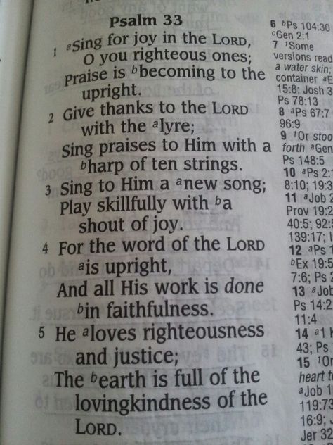 Psalms 33:1-5 Psalm 33, Give Thanks, Word Of God, Psalms, Reading