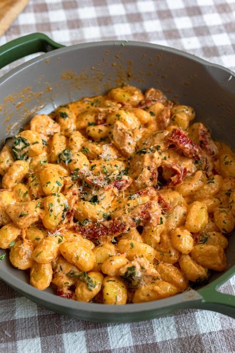 Marry Me Chicken And Gnocchi - Dash of Mandi Cajun Chicken Gnocchi, Marry Me Gnocchi, Marry Me Chicken Gnocchi, Gnocci Meals With Chicken, Sweet Potato Gnocchi Meal, Spicy Gnocchi Recipes, Cheesy Gnocchi Recipes, Shrimp Gnocchi Recipes, Gnocci Meals Gnocchi Recipes