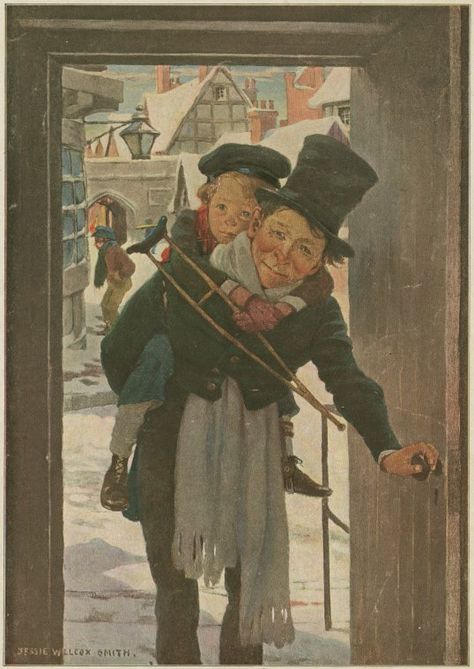 Bob Cratchit, Jessie Willcox Smith, Tiny Tim, A Christmas Carol, Oil Painting Reproductions, Holiday Postcards, Painting Reproductions, Christmas Day, Christmas Carol