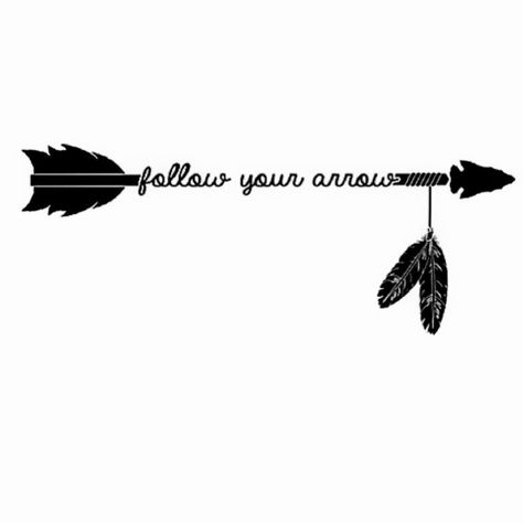 Follow your arrow...wherever it points...❤✨ XoXo WYNK* #wynkboutique #arrow… Arrow Words Tattoo, Arrow With Words Tattoo, Arrows With Feathers, Follow Your Arrow Tattoo, Now And Arrow Drawing, Girl Hunting Quotes, Arrow Vinyl Decals, Arrow Tattoo, Vinyl Monogram