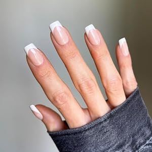 French Tips Classic, American Manicure Square Nails, Soft Square French Tip Nails, Rectangle French Tip Nails, White Tip Acrylic Nails Square, Round Square Acrylic Nails, French Tip And Solid Nails, White French Tips Square, Soft White French Tip Nails