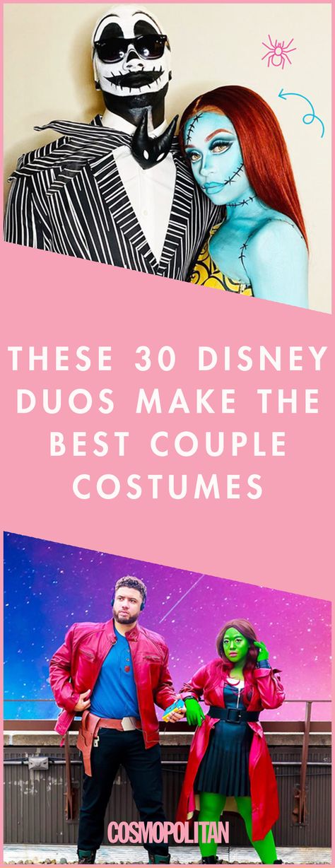 From the classic fairytale animations to Disney channel original movies and TV shows, here are the best couples costumes inspired by your favorite characters. Disney Characters For Halloween, Movie Fancy Dress Ideas Couples, Animated Characters Costumes, Disney Themed Couples Costumes, Cartoon Characters Couple Costumes Ideas, Disney Movie Couples Costumes, Disney Channel Couple Costumes, Disney Villain Couples Costume, Disney Character Couples Costumes