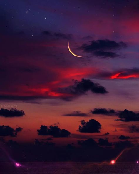 I wish I could go back to the day I met you and just walk away:) 💖 Credit @lanirei #sunset #moon Moons Wallpapers, Moon Sunset, Aesthetic Videos For Edits Love, I Meet You, Aesthetic Videos, Meet You, The Day, Walking, Moon