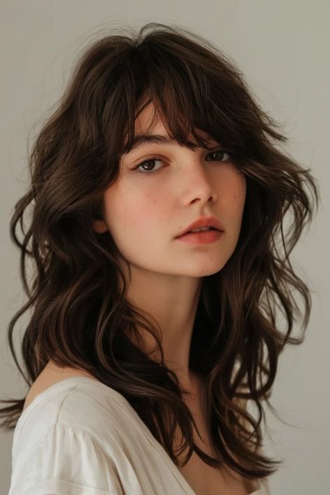 Wavy Long Layered Hair, Wavy Haircuts With Layers, Natural Wavy Haircut, Figure Sketches, Haircut Inspo, Long Pixie Hairstyles, Haircut 2024, Choppy Haircuts, Gorgeous Hairstyles