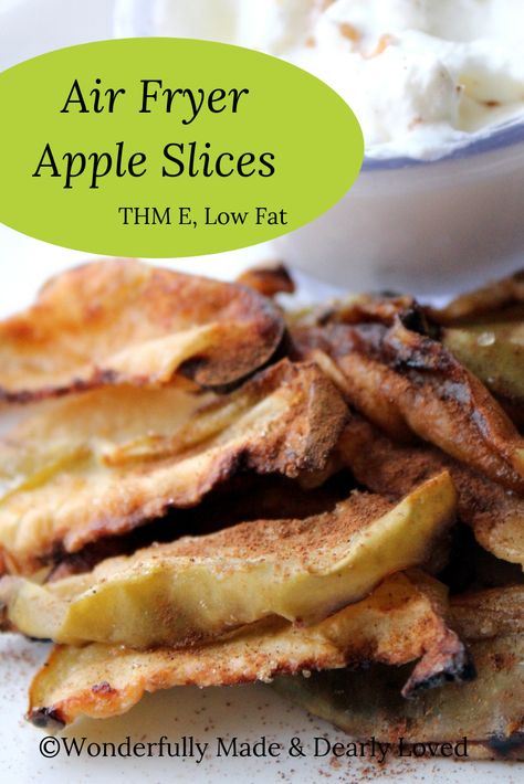 Air Fryer Apple Slices {THM E, Low Fat} Snack For Adults, Air Fryer Recipes Wings, Air Fryer Recipes Chips, Air Fryer Recipes Meat, Air Fryer Recipes Low Carb, Thm E, Air Fryer Recipes Breakfast, Air Fryer Recipes Snacks, Air Fried Food