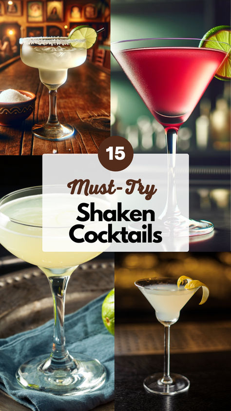 Shaken Cocktails Shaken Cocktail Recipes, Shaker Cocktail Recipes, Shaken Cocktails, Cocktail Shaker Recipes, Brandy Cocktails, Vodka Cocktails Recipes, Cocktails To Try, Best Cocktail Recipes, Frozen Cocktails