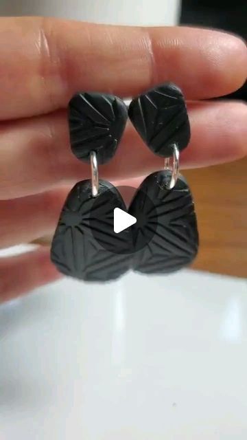 Kasey Mullins on Instagram: "Classic black polymer clay earrings. 

https://gulfcoasters.etsy.com/listing/1760060631

#polymerclayearrings #blackjewelry #classic" Cheap Black Polymer Clay Jewelry, Everyday Black Polymer Clay Earrings, Black Bohemian Polymer Clay Jewelry, Black Flower Polymer Clay Earrings, Black Polymer Clay Earrings, Nickel-free Black Polymer Clay Jewelry, Black Polymer Clay, Black Jewelry, Polymer Clay Earrings