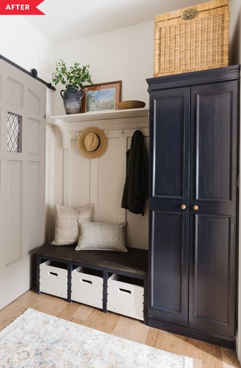 Mud Room Laundry Room Combo, Painted Brick Walls, Mudroom Laundry, Laundry Room/mud Room, Mudroom Entryway, Mudroom Decor, Mudroom Laundry Room, Dog Room, Mud Room Storage