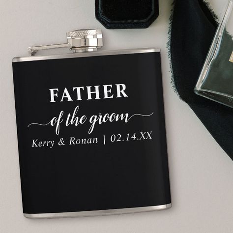 Personalised Hip Flask, Grooms Party, Father Of The Groom, Wedding Gifts For Parents, Cadeau Parents, Black Fathers, May Weddings, The Wedding Date, Shop Wedding