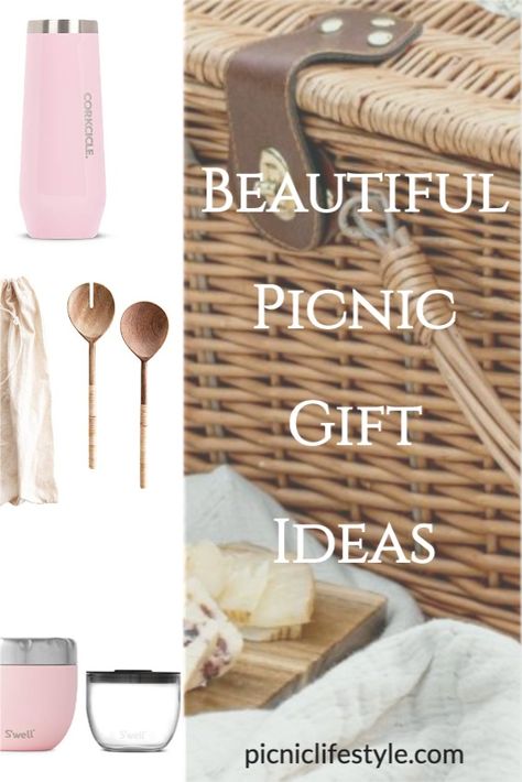 Beautiful picnic gift ideas for picnic lovers. From gorgeous picnic gift baskets to practical and stylish picnic accessories. Picnic Theme Gift Basket Ideas, What To Put In A Picnic Basket Gift, Picnic Themed Gift Basket, Picnic Accessories Ideas, Picnic Basket Raffle Ideas, Picnic Basket Gift Ideas Diy, Picnic Gift Ideas, Picnic Gift Basket Ideas, Picnic Basket Gift Ideas