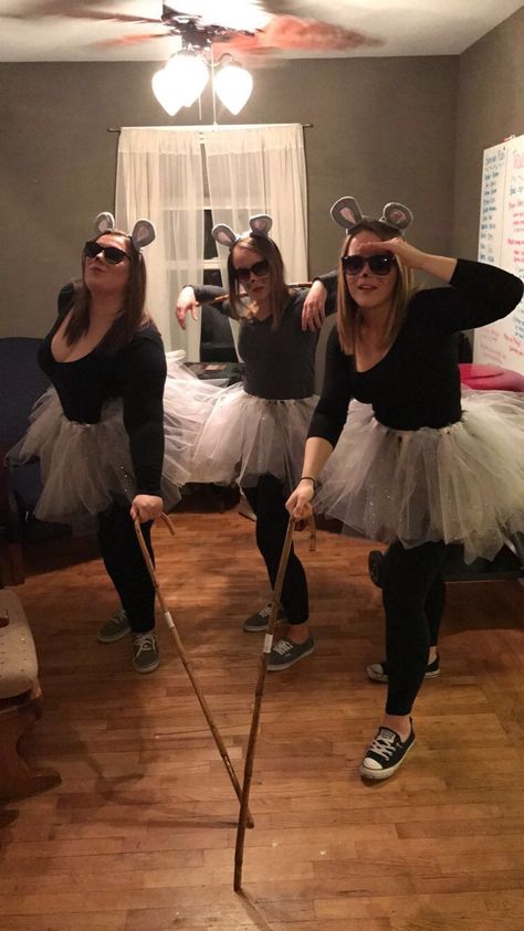 Adult Mouse Costume, Womens Mouse Costume, Three Blind Mice Costume Shrek, 3 Blind Mice Costume Women, Blind Mouse Costume, Rat Costume Women, Shrek Costume Women, Three Blind Mice Halloween Costumes, 3 Blind Mice Costume