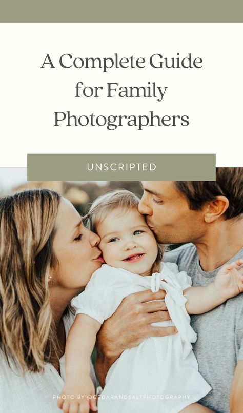 If you’re keen to dive into the uniquely complex yet rewarding world of family photography, set yourself up for success with the family portrait poses, family prompts, plus the other photography tips, tricks, and photography tools laid out in this guide. #familyphotography #photographytips #familyphotos Tips For Taking Family Photos, Posing Guide For Photographers, Family Session Photography, How To Take Good Family Pictures, Family Pose Prompts, Best Settings For Portrait Photography, Family Photography Tips, Posing Prompts For Families, How To Take Your Own Family Photos