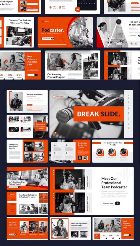 Podcast PowerPoint Presentation Template - 30+ PowerPoint Slides Powerpoint Slide Templates, Ppt Free, Presentation Slides Design, Presentation Deck, Design Podcast, Slides Design, Powerpoint Slides, Powerpoint Design Templates, Powerpoint Presentation Design