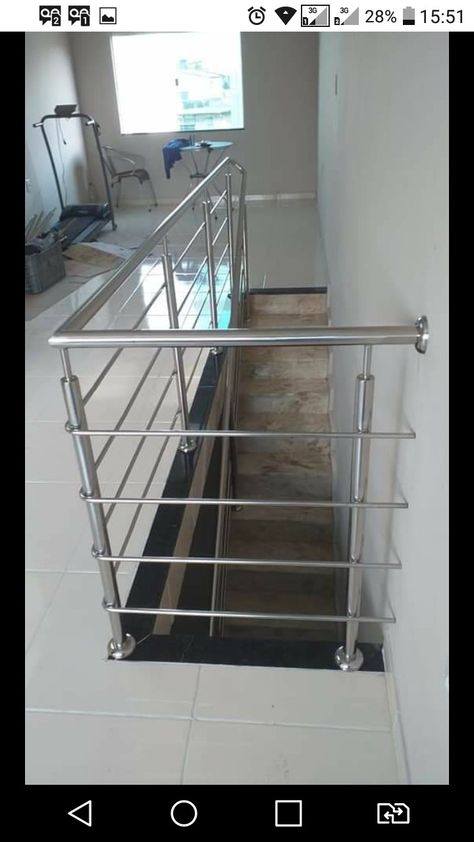 Stainless Steel Stair Railing, درابزين السلم, Steel Stairs Design, Balcony Glass Design, Stainless Steel Balustrade, Steel Railing Design, Flush Door Design, Window Seat Design, Steel Furniture Design