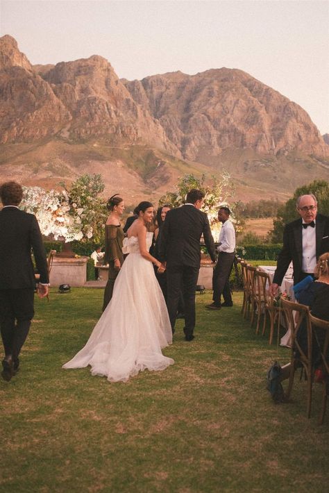 Wedding In Africa, White Wedding Aisle, Bettina Looney, Wedding Ideas 2024, South Africa Wedding, Africa Wedding, South African Weddings, Family Oriented, Epic Wedding