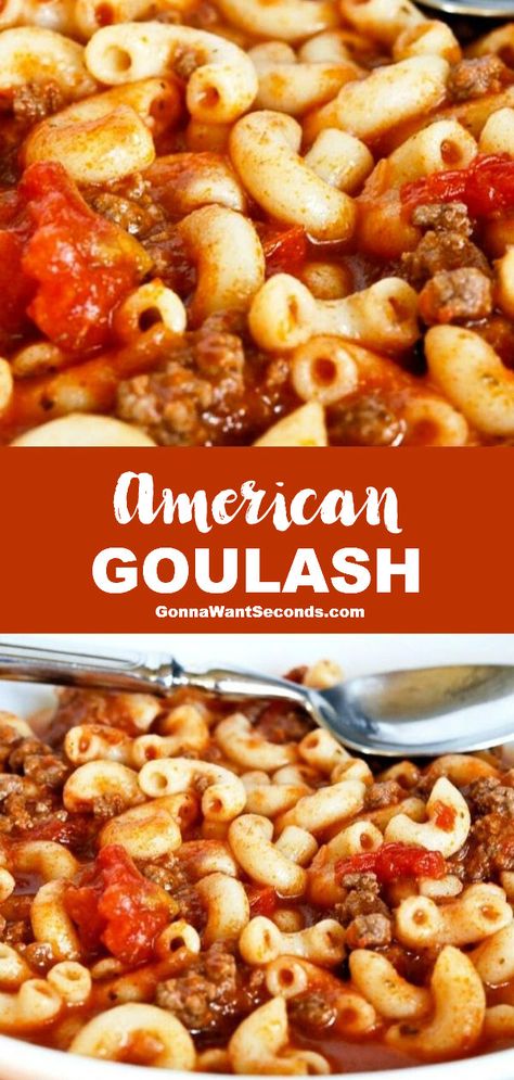 Easy Fast Recipes, Best Goulash Recipes, Beef And Pasta, Easy Goulash Recipes, Keto Ground Beef Recipes, Old Fashioned Goulash, Keto Ground Beef, American Goulash, Goulash Recipe