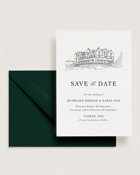 Wedding Stationery and Signage on Instagram: "Digital Save the Date for M&K 🤍 ___ We added a personalised venue illustration which will flow seamlessly into their paper invitations to follow 💫" Save The Date Inspo Digital, Save The Date Venue Illustration, Wedding Invitation Venue Illustration, Digital Save The Dates, Illustrated Save The Date, Save The Date Wedding Digital, Illustration Save The Date, Plain Wedding Invitations, Save The Date Pictures