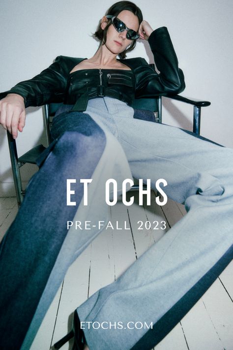 Discover the PreFall 2023 Collection available on Etochs.com Urban Flare Jeans In Rigid Denim For Streetwear, Denim Editorial Shoot, Denim On Denim Editorial, Denim Campaign Editorial, Night City Fashion Editorial, Pose Reference Photo, Pre Fall, Model Poses, New Wave