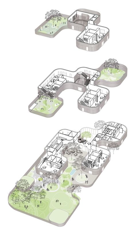 Kindergarten Architecture, Architecture Drawing Presentation, School Building Design, Concept Models Architecture, Kindergarten Design, Conceptual Architecture, Architecture Concept Diagram, Skyscraper Architecture, Architecture Design Sketch