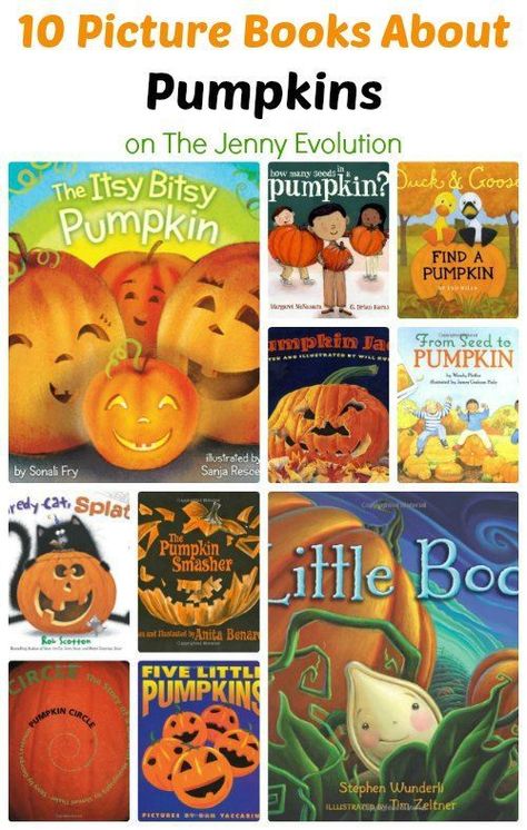 10 Children's Picture Books About Pumpkins | The Jenny Evolution #kidlit Pumpkins Preschool, Pumpkin Unit, Pumpkin Books, Pumpkin Activities, Fall Lessons, Fall Preschool, Fallen Book, Preschool Books, Preschool Theme