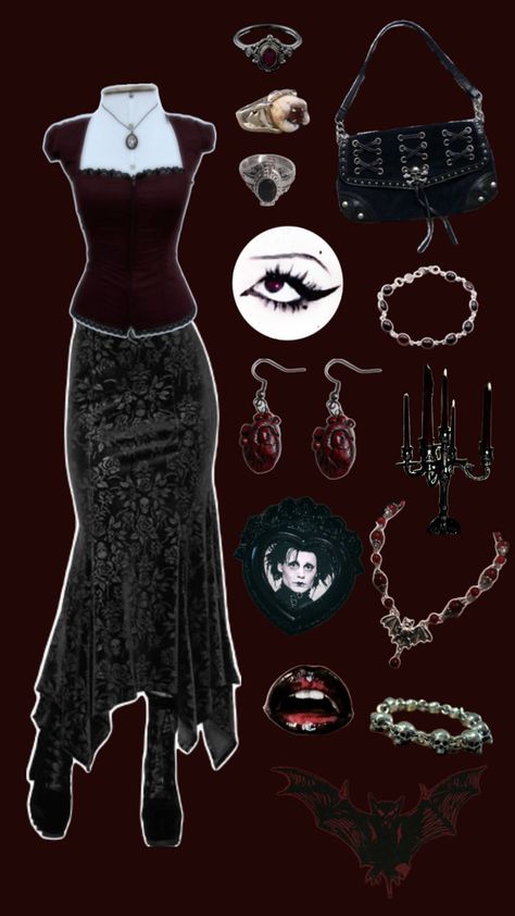 Romantic Goth Outfits, Goth Outfit Inspo, Goth Outfit Ideas, Alt Outfits, Romantic Goth, Oui Oui, Swaggy Outfits, Gothic Outfits, Goth Outfits