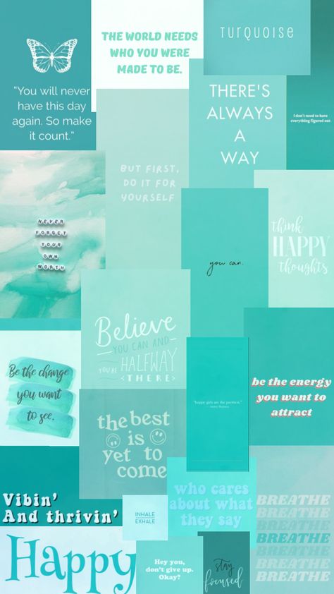 Teal Blue Aesthetic, Blue Aesthetic Beach, Preppy Aesthetic Wallpaper, Turquoise Aesthetic, Beach Preppy, Turquoise Wallpaper, Bow Wallpaper, Color Collage, Cute Backgrounds For Phones