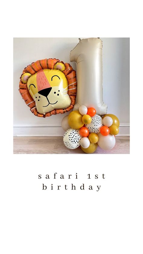 Step into the wild for an adventure like no other - it's a Safari 1st Birthday Party! 🦁🌿 Embark on a safari expedition as you celebrate this precious milestone in style. Get ready for a day full of laughter, memories, and plenty of adorable lion hugs!      #Safari1stBirthday #WildOne #SafariBalloons Lion Balloon, Safari 1st Birthday Party, Safari Balloons, Safari First Birthday, Safari 1st Birthday, Safari Balloon, First Birthday Balloons, Lion Safari, Balloon Tower