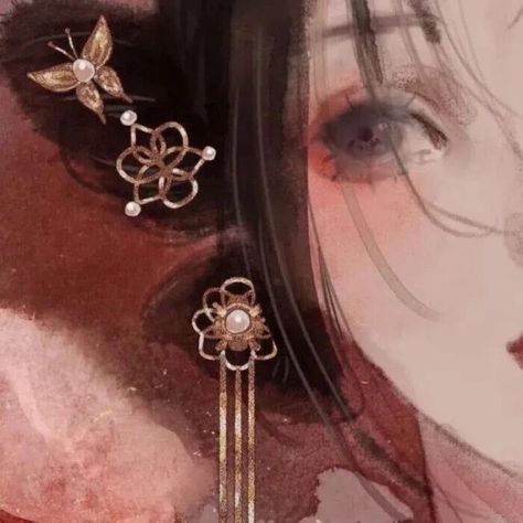 Chinese Icon, Dreamy Hair, Chinese Princess, Pfp Profile, Chinese Aesthetic, Ethereal Aesthetic, Red Icons:), Cute Anime Profile Pictures, Digital Art Anime