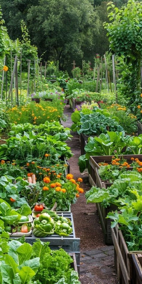 Dream Backyard Garden, Potager Garden, Veg Garden, Home Vegetable Garden, Vegetable Garden Design, Food Garden, Dream Backyard, Garden Layout, Green Garden