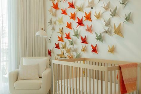 43 Accent Walls for Nursery: Give Your Baby's Room a Makeover! Accent Wall Behind Crib, Accent Wall Ideas, Baby's Room, Wall Ideas, Accent Walls, Nurseries, Baby Room, Accent Wall, Cribs