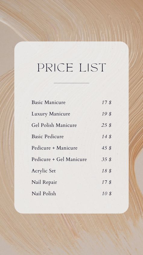 Nails Price List, Pedicure Gel, Elegant Nail, Nail Prices, Font Combos, Manicure Gel, Create Your Story, Nail Services, Elegant Nails