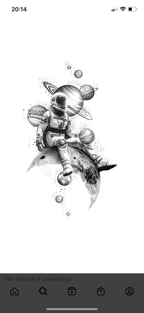 Astronaut Tattoo Designs Men, Astronaut Leg Tattoo, Astronaut Fishing Tattoo, Earth Sleeve Tattoo, Astronaut In The Ocean Tattoo, Astronaught Tattoo Design, Astronaut Sitting On Moon Tattoo, Astrounut Tattoo, Astronaut On Moon Tattoo