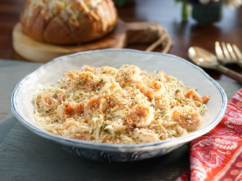 Shrimp Scampi and Pasta with Herb Breadcrumbs recipe from Valerie Bertinelli via Food Network Valerie's Home Cooking Recipes, Pasta With Herbs, Breadcrumbs Recipe, Valerie Bertinelli Recipes, Pasta Food Recipes, Valerie Bertinelli, Pasta Food, Shrimp Scampi, Pasta Pasta