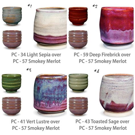 Image result for amaco glaze layering smokey merlot                                                                                                                                                     More Potters Choice Glaze Combinations, Spectrum Glazes, Glaze Layering, Glazing Ideas, Glaze Combinations, Glaze Combos, Glaze Ideas, Amaco Glazes, Ceramic Glazes