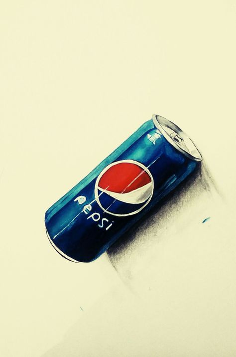 Pepsi Can, Realistic Drawings, Colorful Drawings, 3d Art, Arts And Crafts, Canning, Drawings, Quick Saves, Art