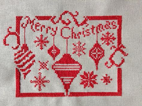 FREE - Christmas cross stitch pattern, ornaments, snowflakes Xmas Cross Stitch, Cross Stitch Samplers, Xmas Ideas, Cross Stitch Patterns Christmas, Christmas Cross, Christmas Cross Stitch, Free Christmas, Cross Stitch Designs, Stamped Cards