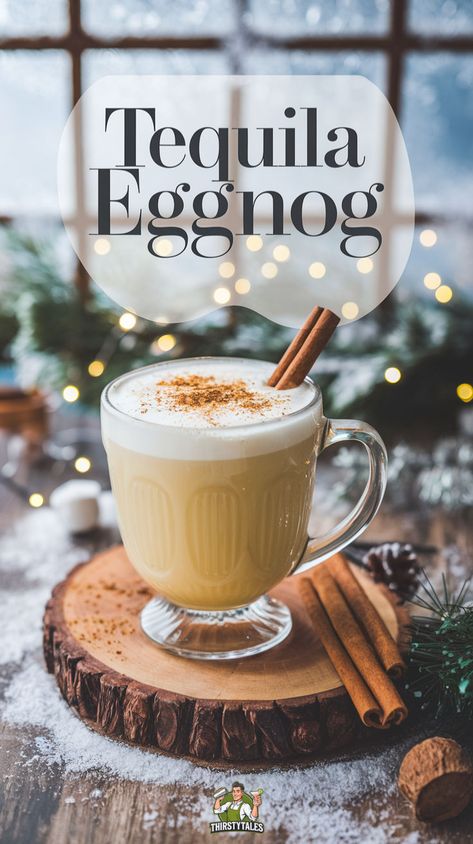 "Indulge in the festive spirit with this Tequila Eggnog Cocktail Recipe! Perfect for holiday gatherings, this easy holiday drink combines creamy eggnog with a smooth tequila twist, creating the ultimate Eggnog Martini. Discover how to make eggnog with this spiked eggnog variation that stands out among the best Christmas cocktails. Elevate your holiday celebrations with this delicious tequila mixed drink that's sure to impress. Cheers to unforgettable Eggnog Drinks!" Eggnog Mix Recipe, Christmas Party Drinks Alcohol, Eggnog Martini Recipe, Fun Christmas Cocktails, Fun Christmas Drinks, Eggnog Recipe Spiked, Eggnog Cocktail Recipe, Make Eggnog, Easy Holiday Drinks