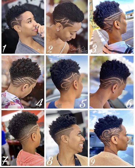 40 Tapered Haircuts on Natural Hair for Women | Black Beauty Bombshells Undercut Ideas, Tapered Haircut For Women, Hairstyle For Black Women, Natural Hair Haircuts, Braids With Shaved Sides, Short Hair Designs, Undercut Styles, Short Shaved Hairstyles, Shaved Side Hairstyles