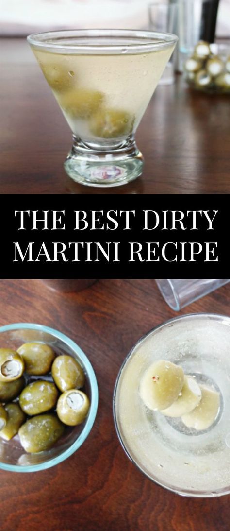 The best martini recipe for #NationalMartiniDay of if you're just looking for a Mad Men cocktail. This recipe includes blue cheese stuffed olives and garlic olive brine. Vodka Martini or Gin Martini recipe options. {wine glass writer} Best Dirty Martini, Best Dirty Martini Recipe, Best Martini, Best Martini Recipes, Dirty Martini Recipe, Men Cocktail, Blue Cheese Stuffed Olives, Gin Martini, Stuffed Olives