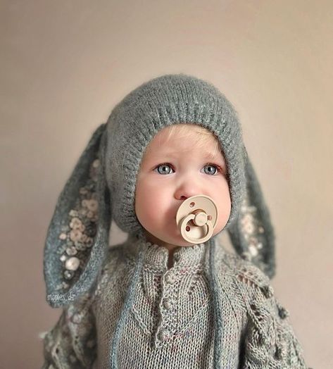 Svetlana Barbye on Instagram: "Bunny bonnet knitted of Alpaca. the size: 51cm (1.5-2.5 years) in stock. pattern: #magic_bunny_bonnet @lovalis.knit #платье_lisa @kseniya_astashkina" Baby Bunny Hat, Bunny Bonnet, Bonnet Pattern, Baby Momma, Bunny Hat, Baby Bonnet, Bitty Baby, Baby Bunnies, Crochet Bunny