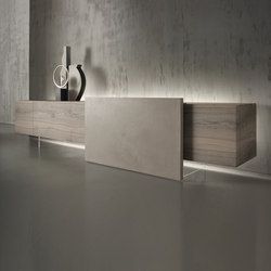 Low Sideboard, Italian Furniture Brands, Credenza Design, Wooden Sideboard, Sideboard Designs, Low Cabinet, Sideboard Storage, Grey Glass, Cama Box