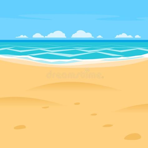 Sand beach simple cartoon style background. Sea shore view. Ocean seascape #Sponsored , #SPONSORED, #sponsored, #simple, #Sand, #beach, #cartoon Beach Animation Background, Beach Cartoon Drawing, Beach Background Drawing, Sea Cartoon Background, Beach Cartoon Background, Sand Illustrations, Bitmoji Background, Shore Illustration, Beach Animation