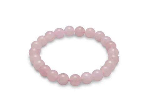 9mm Rose (Pink) Quartz Stones (22 total) Pink elastic stretch string  Note~stones are more uniform than the pictures indicate.  The fair and lovely Rose Quartz, with its gentle pink essence, is a stone of the heart, a Crystal of Unconditional Lov... Rose Quartz Bracelet Beads, Rose Quartz Bracelet, Rose Quartz Beads, Rose Quartz Stone, Rose Quartz Gemstone, Unisex Bracelets, Pink Gemstones, Quartz Rose, Quartz Bracelet