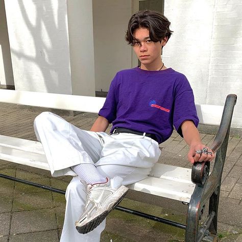 Purple Outfit, Techwear Fashion, Outfits Edgy, Fashion Edgy, Mens Fashion Edgy, Mens Trendy Outfits, Purple Outfits, Mens Outfit Inspiration, Streetwear Men Outfits