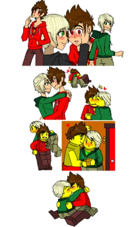 Greenflame Ninjago, Lloyd X Kai, Kai X Lloyd, Lego Kai, Funny Ninjago, Ninjago Pictures, Ninjago Greenflame, Ninjago Anime, Ninjago Ships