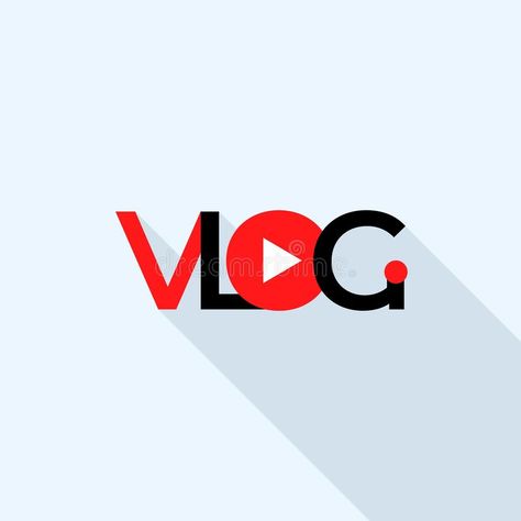 Funny vlog logo, flat style stock illustration Vlog Logos Design, Youtube Tv Logo, Logo Design For Youtube Channel, Vlog Logos, Youtube Channel Name Logo, Youtube Channel Logo Design Videos, Shivratri Photo, Dr Logo, Dp Logo