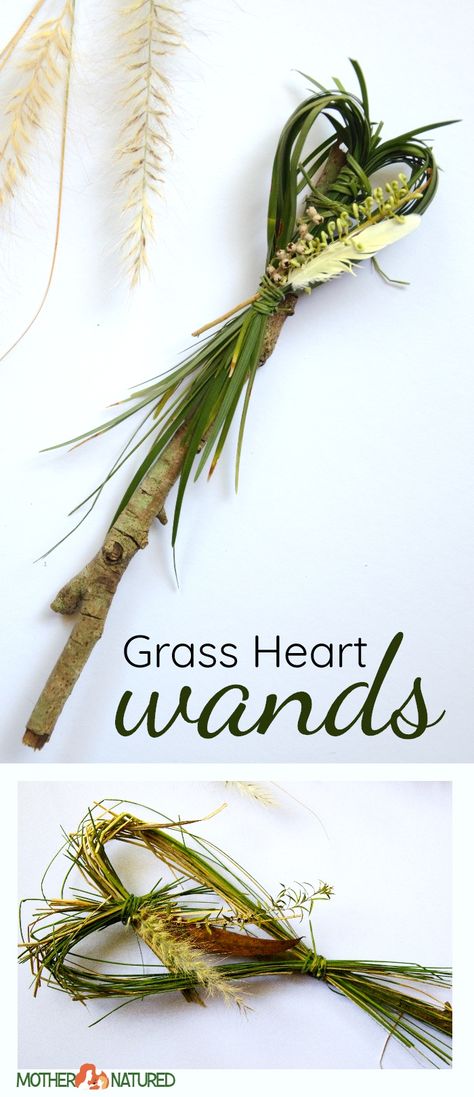 Grass Heart Nature Craft  #naturecraft #valentinesday Waldorf Spring, Forest Diy, Family Challenges, Eco Club, Nature Toys, Heart Nature, Waldorf Art, Forest School Activities, Heart Craft