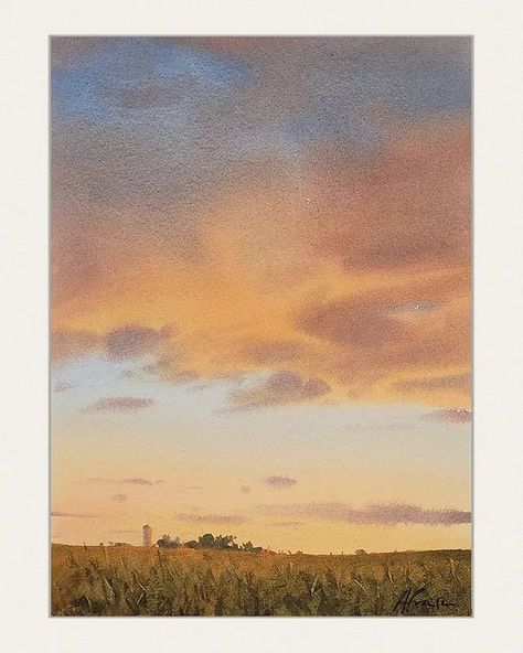 Andy Evansen (@andyevansen) • Instagram photos and videos Andy Evansen, Landscape Painting Watercolor, Watercolor Clouds, Watercolor Art Landscape, Watercolour Landscape, Watercolor Sky, Watercolor Sunset, Watercolor Landscapes, Watercolour Inspiration